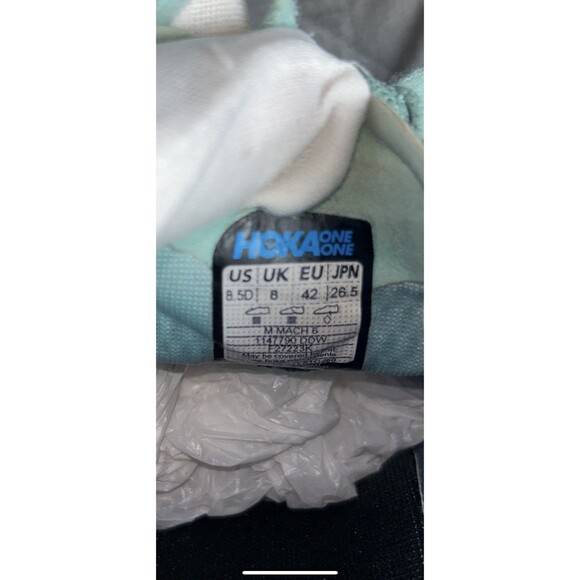 Hoka One One Men's Mach 6 Road Running Shoes Size 8.5D Dusk Shadow Blue/Green - Picture 12 of 12